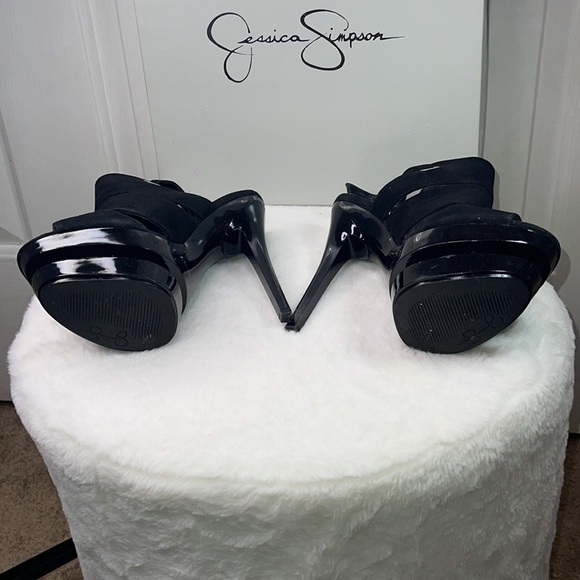 JS-CAT BY JESSICA SIMPSON BLACK KIDSUEDE 7.5M - Picture 6 of 8